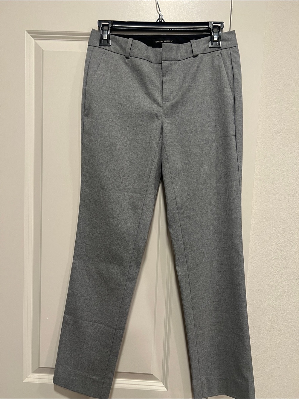 Banana Republic Women's Straight-Leg Gray Dress Slacks